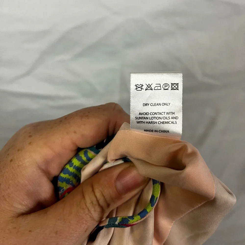 SALONI Women's Silk‎ Tropical Print Ruched Slit Skirt- Size 8 - Picture 8 of 8